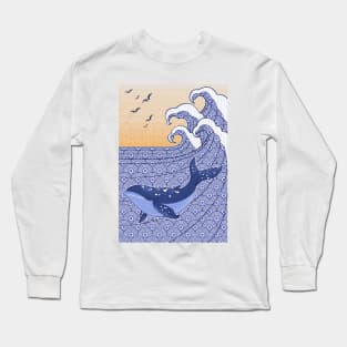 The Great Whale of Kanagawa Long Sleeve T-Shirt